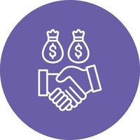 Bribe Line Circle Background Icon vector