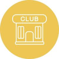 Club Line Circle Background Icon vector