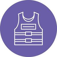 Bullet Proof Vest Line Circle Background Icon vector