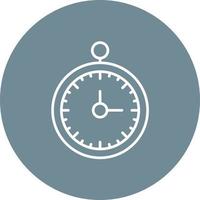 StopWatch Line Circle Background Icon vector