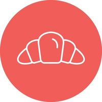 Croissant Line Circle Background Icon vector