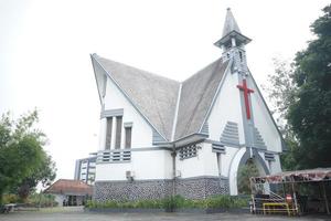 Church Preparing for Wedding Ceremony photo