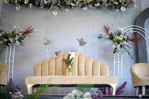 arreglo de decoración para una ceremonia de boda tradicional foto