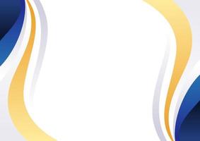 Modern blue and gold shape background vector