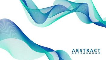 abstract blue and green wavy background vector