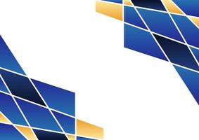 Modern blue and gold shape background vector