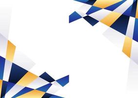 Modern blue and gold shape background vector