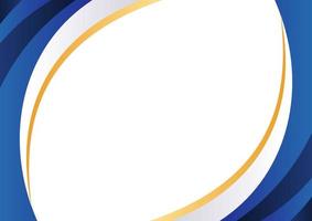 Modern blue and gold shape background vector