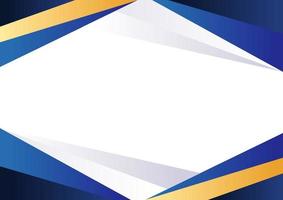 Modern blue and gold shape background vector