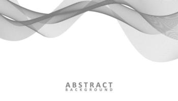 Abstract grey and white waves background vector