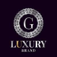 letter G luxury initial circle vector logo design