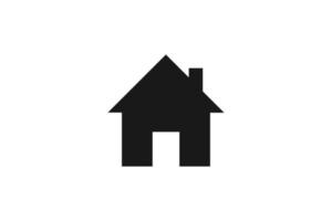 Black home icon vector illustration.