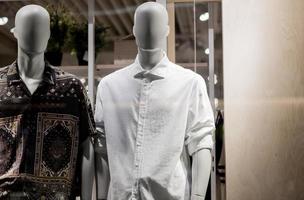 Minsk, Belarus, January 2023- male mannequins dressed in shirt photo