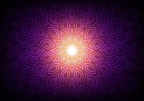 Mandala modern style pink and purple light flower background vector