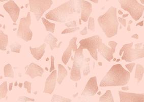 abstract background with rose gold foil terrazzo pattern design vector