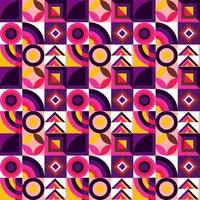 Abstract Bauhaus geometric pattern background vector circle