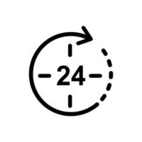 24 hours vector icon