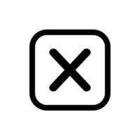 close button outline style icon vector