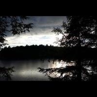 Dark Sunset Over Lake photo