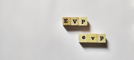 EVP employee value proposition  conceptual business illustration. photo