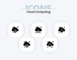 Cloud Computing Glyph Icon Pack 5 Icon Design. cloud. access. server. cloud vector