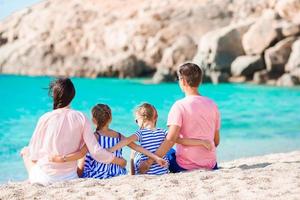 Young beautiful family on vacation photo
