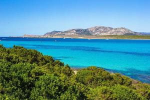 Beautiful view of the turquoise sea and the mountains photo