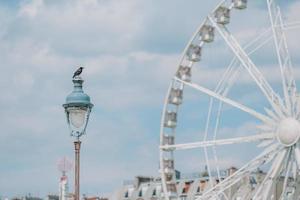 noria roue de paris en la place de la concorde desde el jardín de las tullerías foto