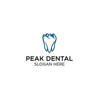Peak dental logo design template vector