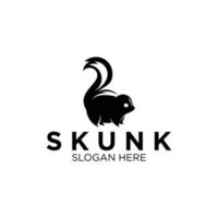 Skunk silhouette logo design templates vector