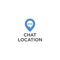 Location chat logo design template vector