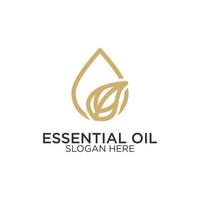 diseño de logotipo de aceite botánico vector