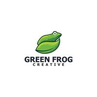 Leaf and frog logo design vector