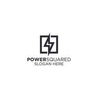 Power square logo design vector