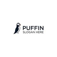 Puffin logo design template vector