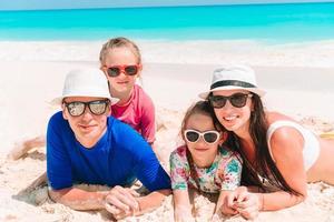 Young family on vacation have a lot of fun photo