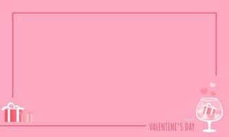 Happy Valentine's Day background with copy space area vector