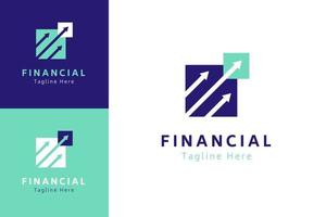 conjunto de plantilla de diseño de vector de logotipo de contabilidad financiera con estilo de color diferente