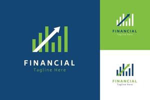 Set of finance accounting logo vector design template with different color style