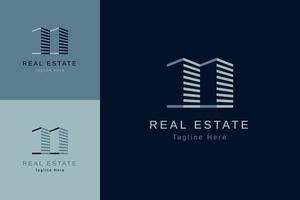 Set of real estate property logo vector design template with different color style