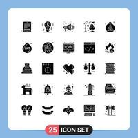 25 Creative Icons Modern Signs and Symbols of plant growing advertise recreation city Editable Vector Design Elements