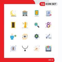 Set of 16 Modern UI Icons Symbols Signs for sharpener reject branding recruitment employee Editable Pack of Creative Vector Design Elements