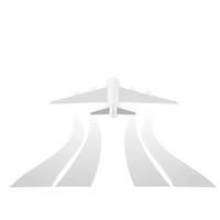 airplane aircraft isolated in minimal design vector