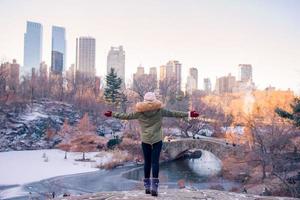 Adorable girl in Central Park at New York City photo