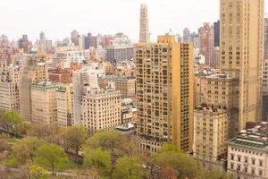 vista de central park desde la ventana del hotel, manhattan, nueva york foto