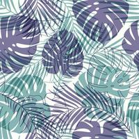 Abstract Floral seamless pattern with leaves. tropical background vector