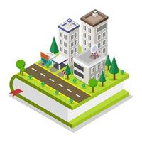 Building 3d isometric vector design