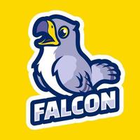 Falcon bird cartoon character mascot vector