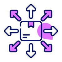 Parcel distribution vector in modern style