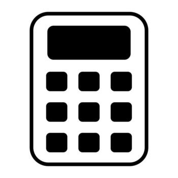 vector único de calculadora en estilo editable, máquina sumadora